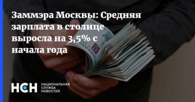 Заммэра Москвы: Средняя зарплата в столице выросла на 3,5% с начала года
