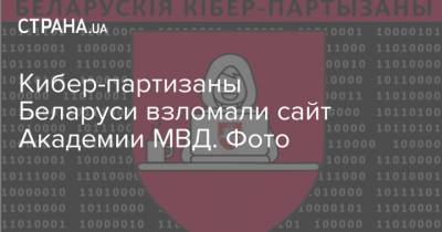 Кибер-партизаны Беларуси взломали сайт Академии МВД. Фото