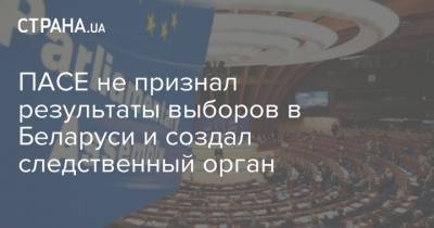 ПАСЕ не признал результаты выборов в Беларуси и создал следственный орган