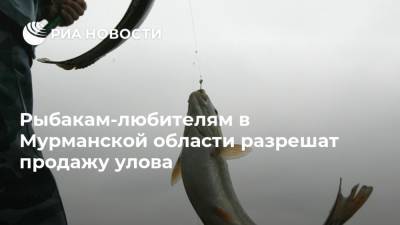 Рыбакам-любителям в Мурманской области разрешат продажу улова