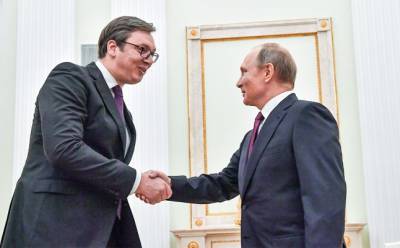 Путин пообещал Вучичу готовность России плотно взаимодействовать с Сербией