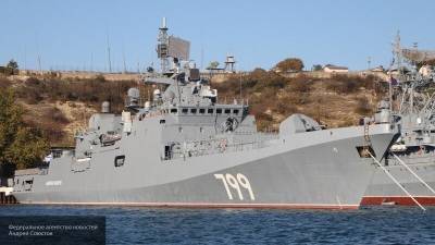 Российский корабль "Ейск" отработал задачи по преодолению минных полей
