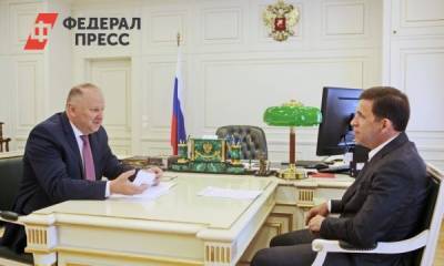 Полпред Цуканов обсудил с Куйвашевым бюджет Свердловской области