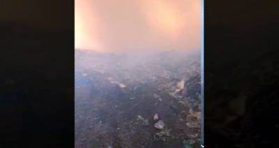 Крупный пожар на мусорной свалке в Ереване: 4 бригады спасателей борются с огнем – видео