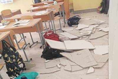 В школе №547 Петербурга во время урока рухнул подвесной потолок