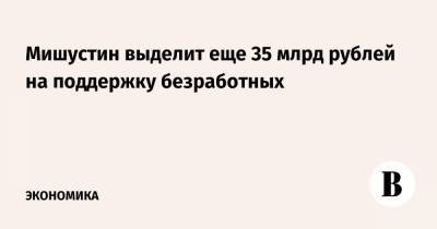 Мишустин выделит еще 35 млрд рублей на поддержку безработных