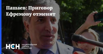 Пашаев: Приговор Ефремову отменят