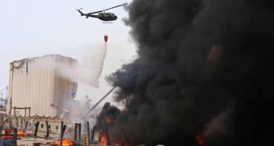 Названа предварительная причина крупного пожара в порту Бейрута