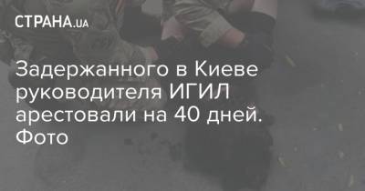 Задержанного в Киеве руководителя ИГИЛ арестовали на 40 дней. Фото