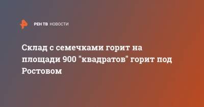 Склад с семечками горит на площади 900 "квадратов" горит под Ростовом