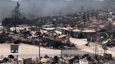 Лагерь для беженцев Мориа полностью уничтожен