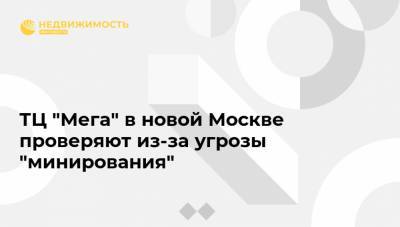 ТЦ "Мега" в новой Москве проверяют из-за угрозы "минирования"