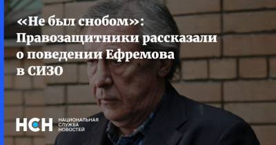 «Не был снобом»: Правозащитники рассказали о поведении Ефремова в СИЗО