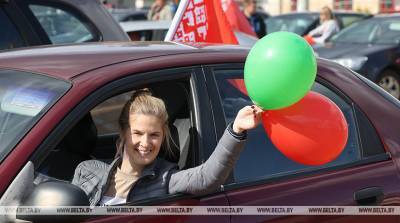 ФОТОФАКТ: Патриотический автопробег "За Беларусь!" прошел в Городке