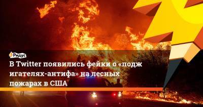 ВTwitter появились фейки о«поджигателях-антифа» налесных пожарах вСША