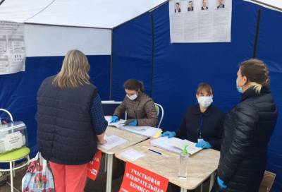 В городе Сосновый Бор на избирательных участках пока больше женщин