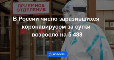 В России число заразившихся коронавирусом за сутки возросло на 5 488