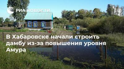 В Хабаровске начали строить дамбу из-за повышения уровня Амура