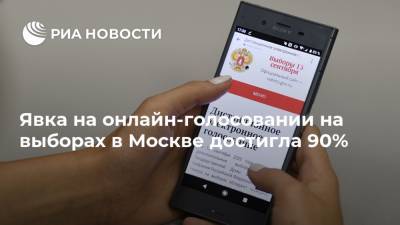 Явка на онлайн-голосовании на выборах в Москве достигла 90%