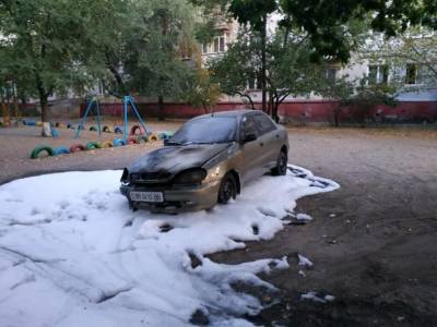 В Северодонецке одновременно горели 9 авто