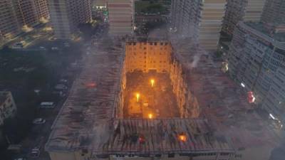 Опубликовано видео крупного пожара в краснодарской многоэтажке