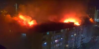 Жуткий пожар в краснодарской многоэтажке попал на видео