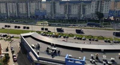 В Минск зашла колонна военной техники