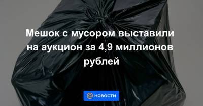 Мешок с мусором выставили на аукцион за 4,9 миллионов рублей