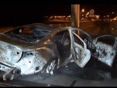 На трассе в Башкирии сгорел автомобиль – один человек погиб