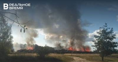 Жители Зеленодольска считают поджогом пожар на свалке строительного мусора