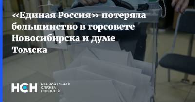«Единая Россия» потеряла большинство в горсовете Новосибирска и думе Томска