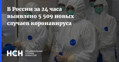 В России за 24 часа выявлено 5 509 новых случаев коронавируса