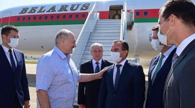 Вениамин Кондратьев встретил Александра Лукашенко в аэропорту Сочи