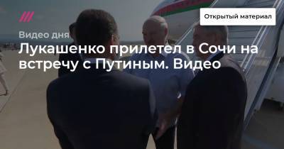 Лукашенко прилетел в Сочи на встречу с Путиным. Видео