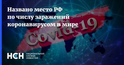 Названо место РФ по числу заражений коронавирусом в мире