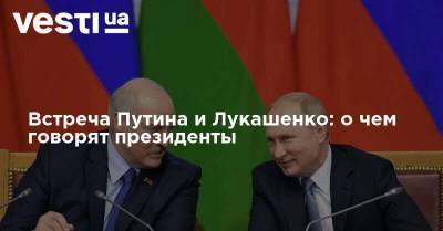 Встреча Путина и Лукашенко: о чем говорят президенты