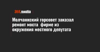 Молчанкский горсовет заказал ремонт моста фирме из окружения местного депутата