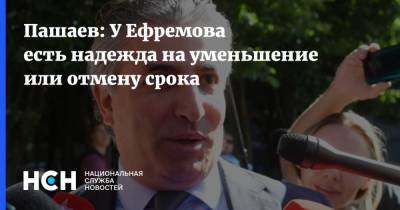Пашаев: У Ефремова есть надежда на уменьшение или отмену срока