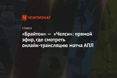 «Брайтон» — «Челси»: прямой эфир, где смотреть онлайн-трансляцию матча АПЛ