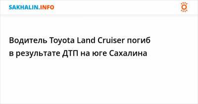 Водитель Toyota Land Cruiser погиб в результате ДТП на юге Сахалина