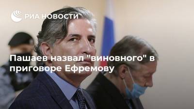 Пашаев назвал "виновного" в приговоре Ефремову