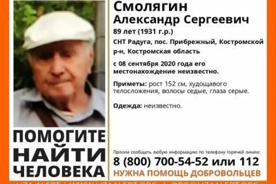 Костромские поисковики ищут 89-летнего пенсионера