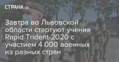 Завтра во Львовской области стартуют учения Rapid Trident-2020 с участием 4 000 военных из разных стран
