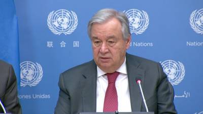 Генсек ООН «глубоко обеспокоен» ситуацией в Беларуси