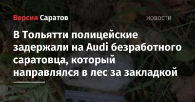 В Тольятти полицейские задержали на Audi безработного саратовца, который направлялся в лес за закладкой