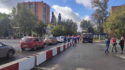 Демонтаж асфальта начинается на улице Циолковского