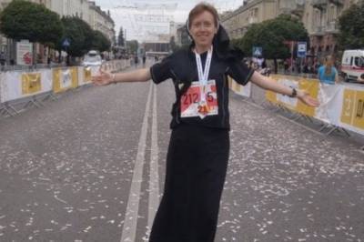 Монахиня заняла первое место на полумарафоне в Луцке