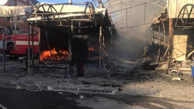 Пожар на рынке в Ростовской области ликвидировали