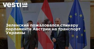 Зеленский пожаловался спикеру парламента Австрии на транспорт Украины