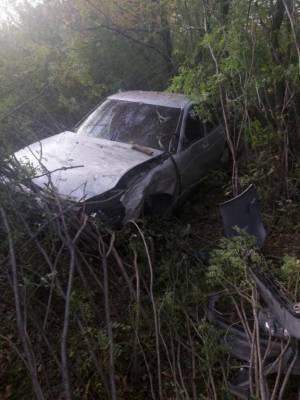 В Кузбассе автомобиль слетел с дороги и врезался в дерево